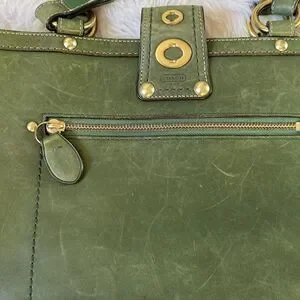 Coach | Bags | Vintage Coach Lily Legacyturnlock Green Leather